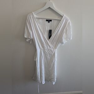 Lulus White Wrap Dress